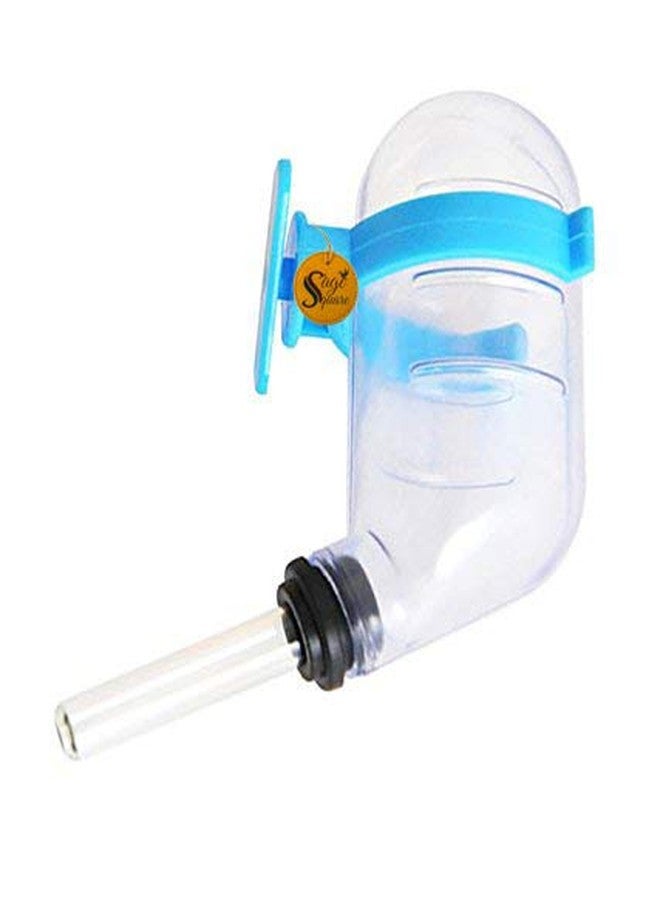 سايج سكوير زجاجة ماء مربعة من سيج سعة 60 مل مانعة للتسرب ومفرغة من الهواء، مناسبة للهامستر/الجرذ القزم/الجرذان/الفئران/خنزير غينيا/النمس/الأرنب (أزرق) - Image 1